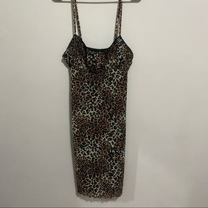 Urban outfitters cheetah print long strap dress